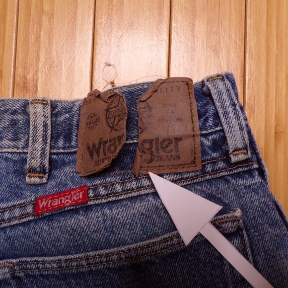 Wrangler Men's Blue Denim 36x32 100% Cotton Made in USA Strait Leg Regular Fit - Picture 9 of 10